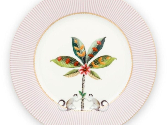 Πιάτο Γλυκού Πορσελάνινο 51001226 La Majorelle 21cm Pink Pip Studio Πορσελάνη
