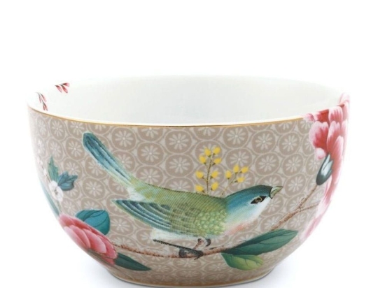 Μπωλ Πορσελάνινο 51003123 Blushing Birds 12cm Khaki Pip Studio Πορσελάνη