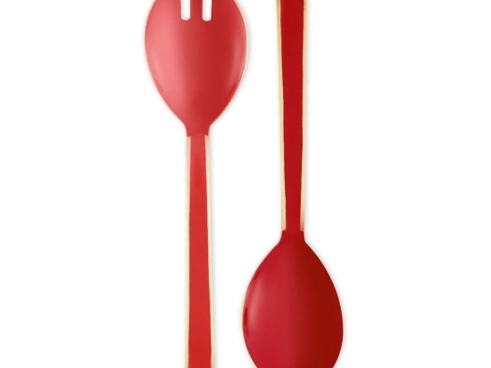 Κουταλοπίρουνο Σαλάτας SLPIP51061024 Enamelled Blushing Birds Σετ 2τμχ Red Pip Studio Πορσελάνη