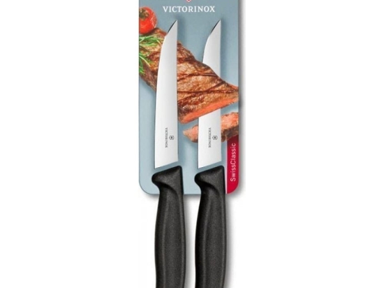 Μαχαίρια Κρέατος Gourmet 6.7903.12B (Σετ 2τμχ) Black Victorinox Πολυπροπυλένιο