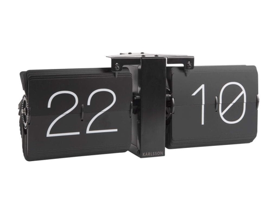 Ρολόι Flip KA5602BK 36x8,5x14cm Black Karlsson Μέταλλο