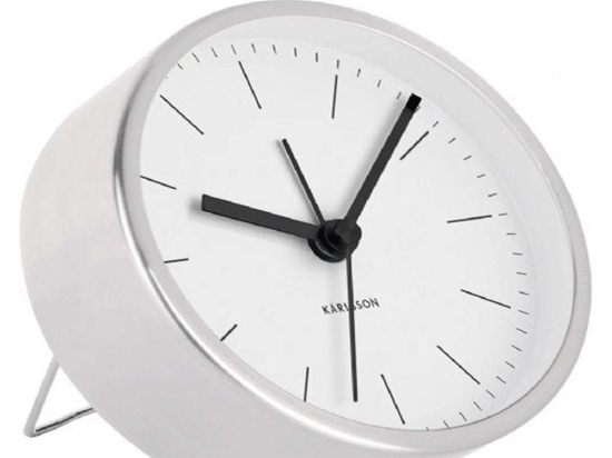 Ρολόι Επιτραπέζιο - Ξυπνητήρι KA5715WH Φ10cm White Karlsson Ατσάλι
