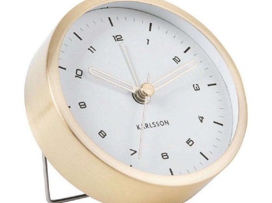 Ρολόι Επιτραπέζιο - Ξυπνητήρι Tinge KA5844GD Φ9x3cm Gold Karlsson Μέταλλο