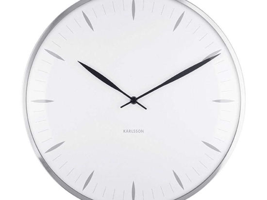 Ρολόι Τοίχου Dome Leaf KA5761WH Φ40cm White Karlsson Ατσάλι