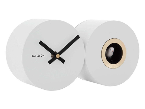Ρολόι Τοίχου Duo Cuckoo KA5789WH 24x7,5x12cm White Karlsson ABS