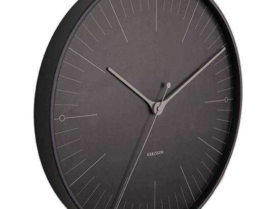 Ρολόι Τοίχου Index KA5769BK Φ40cm Black Karlsson Μέταλλο
