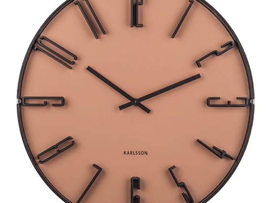 Ρολόι Τοίχου Sentient KA5703SB Φ40cm Black-Sand Karlsson Πλαστικό