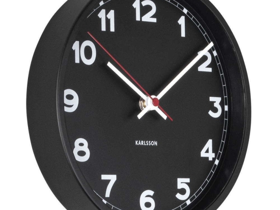 Ρολόι Τοίχου New Classic KA5846BK Φ20cm Black Karlsson Μέταλλο