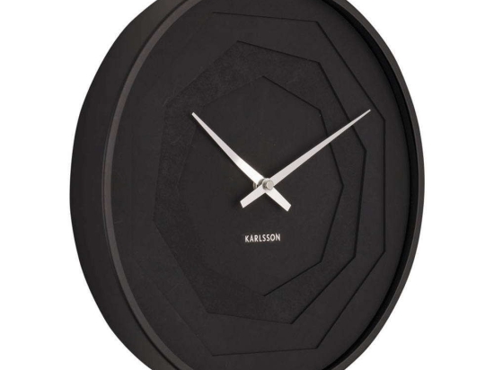 Ρολόι Τοίχου Layered Origami KA5850BK Φ30cm Black Karlsson Mdf