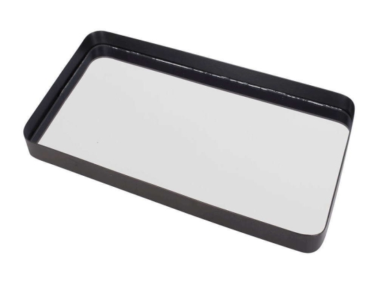Δίσκος Με Καθρέπτη Mirage PT3762SI 20x3cm Silver Present Time Γυαλί