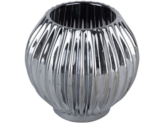 Κηροπήγιο Για Ρεσώ Sparkle Lines PT3765BK Φ9,3x8,8cm Black Present Time Γυαλί