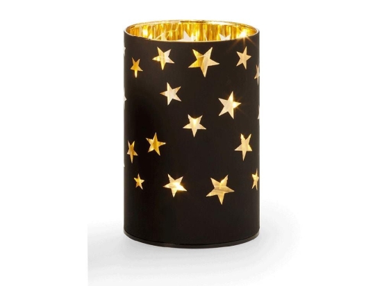 Κηροπήγιο Για Ρεσώ Led Star 239007 13,9cm Black-Gold Black Philippi Μέταλλο