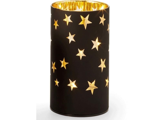 Κηροπήγιο Για Ρεσώ Led  Star 239008 15,9cm Black-Gold Black Philippi Μέταλλο