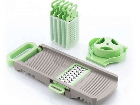 Μαντολίνο Πτυσσόμενο Choppie V0101228 14,5x14x16cm Green-Grey InnovaGoods Ανοξείδωτο Ατσάλι