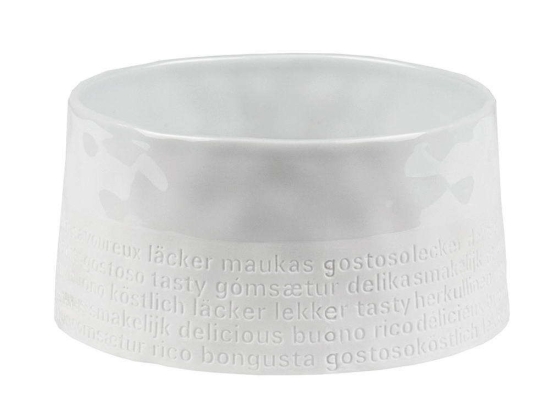 Διακοσμητικό Μπωλ Με Επιγραφή 0015733 14x7cm White Raeder Πορσελάνη