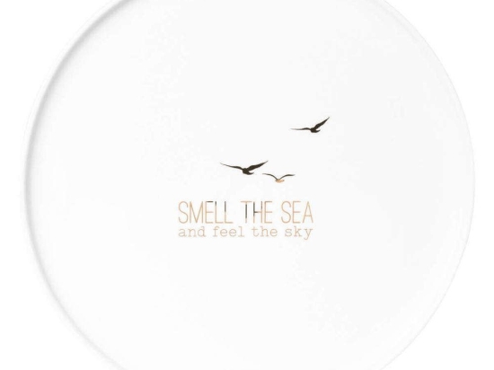 Πιάτο Smell The Sea 0014988 Φ22cm White-Gold Raeder Πορσελάνη