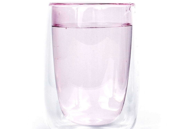 Ποτήρι Τσαγιού Doppler (Σετ 4Τμχ) SET-4-D200-P 240ml Clear-Pink Fundamental Γυαλί