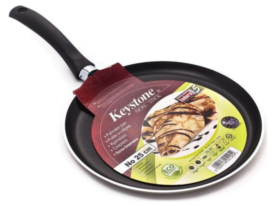 Κρεπιέρα Αντικολλητική 02.51.25 Φ25cm Black Keystone 25cm Αλουμίνιο