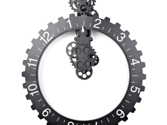 Ρολόι Τοίχου Με Γρανάζια Big Hour G005-B 55x68cm Black Huanyu ABS