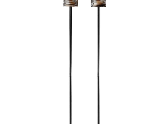 Βάση Κεριών Επιδαπέδια Windhuk (Σετ 2Τμχ) 174007 112cm Multi Philippi Μέταλλο,Γυαλί
