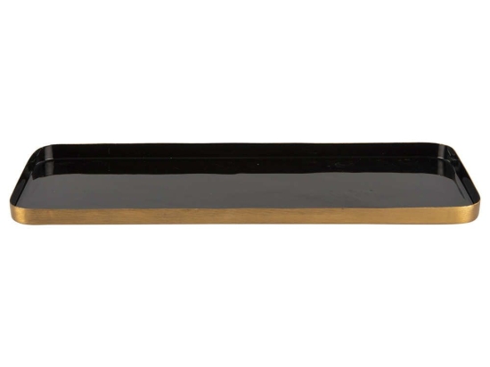Πιατέλα Festive PT3856BK L 16x2cm Black-Gold Present Time Μέταλλο