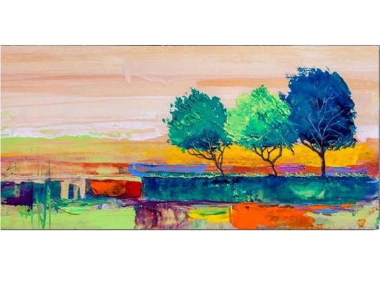 Πίνακας Σε Καμβά LH97 115x55cm Multi Οριζόντιοι Καμβάς