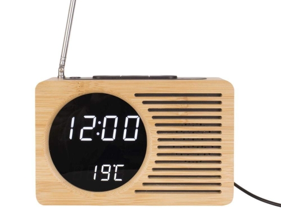 Ρολόι Επιτραπέζιο - Ξυπνητήρι Retro Radio KA5719 16x10x7cm Natural-Black Karlsson Bamboo