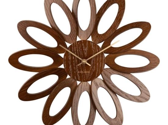 Ρολόι Τοίχου Fiore KA5891DW Φ40x4cm Brown Karlsson Ξύλο