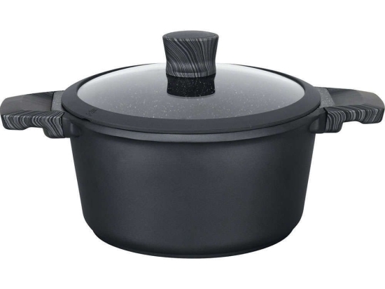 Κατσαρόλα Αντικολλητική Premium Lava 07.70.28 Φ28x13cm 6,8lt Black Keystone 28cm Αλουμίνιο
