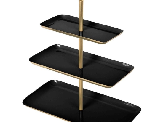 Ορντερβιέρα 3 Θέσεων Festive PT3993BK 16x36cm Black-Gold Present Time Μέταλλο