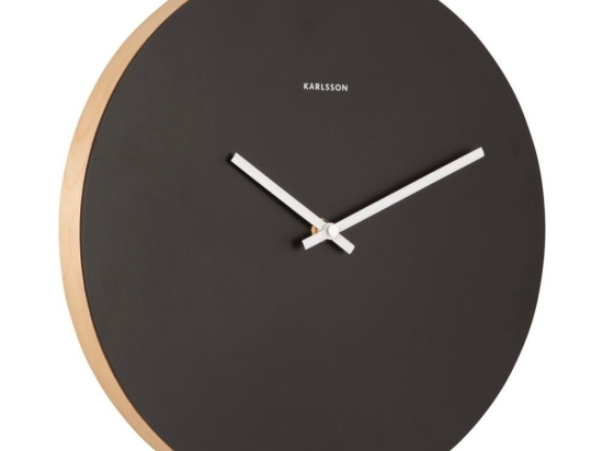 Ρολόι Τοίχου Splash KA5922BK Φ31x4,2cm Black-Gold Karlsson Ξύλο