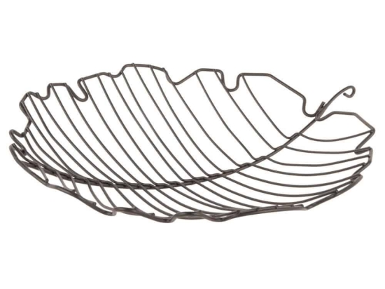 Φρουτιέρα Leaf L PT3971BK 31,5x8,5cm Black Present Time Μέταλλο