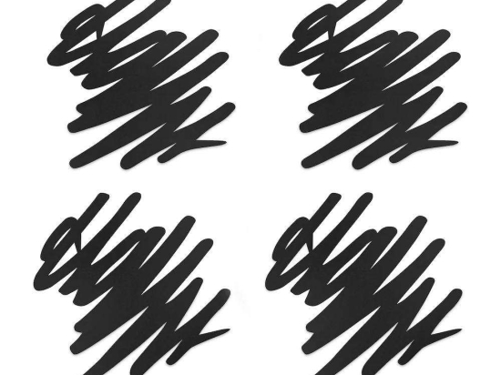 Σουβέρ Scratch (Σετ 4Τμχ) 99168 11,96x11,18cm Black MoMA Σιλικόνη