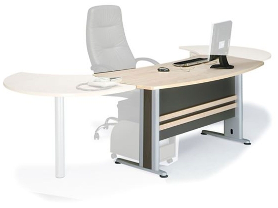 Γραφείο Executive ΕΟ999Γ Dark Grey/Beech 180x80cm