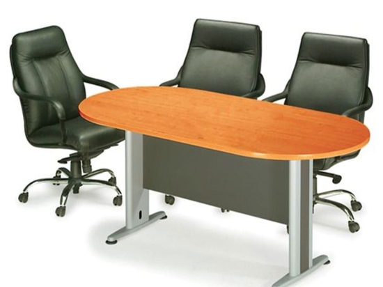 Τραπέζι Συνεδρίου Oval ΕΟ131,2 Dark Grey/Cherry 240x120cm