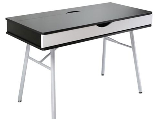 Γραφείο Η/Υ Μεταλλικό ΕΟ420,1 Λευκό/Melamine Wenge 115x55cm