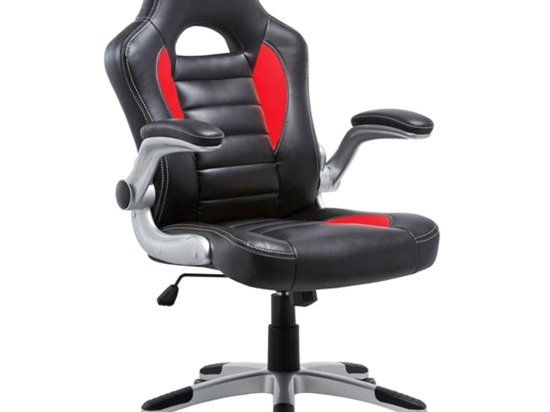 Bucket Πολυθρόνα Διευθυντή Pu BF7950-A ΕΟ291,2Α Μαύρο/Κόκκινο 64x68x108/118cm