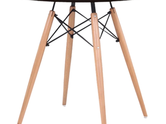 Τραπέζι Art Wood Ε7083,2 Μαύρο Φ80/H74cm Mdf,Ξύλο