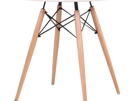 Τραπέζι Art Wood Ε7083,1 Λευκό Φ80/H74cm Mdf,Ξύλο