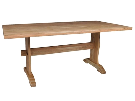 Τραπέζι  Western Ε7025 Ακακία Φυσικό 200x100cm Ξύλο