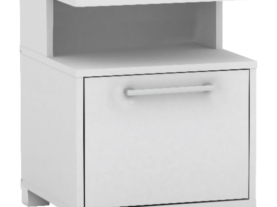 Κομοδίνο Decon Ε7723 Ασπρο 40x40x50cm Μελαμίνη