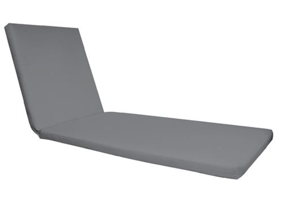 Μαξιλάρι Ξαπλώστρας SunLounger Ε2017,3 Ύφασμα Water Repellent Γκρι Velcro 196(78+118)x60/7cm