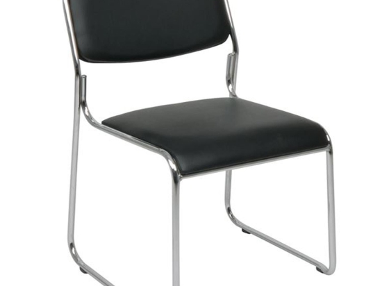 Καρέκλα Campus Ε553,1W Χρώμιο/Soft Pu Μαύρο 51x52x78cm