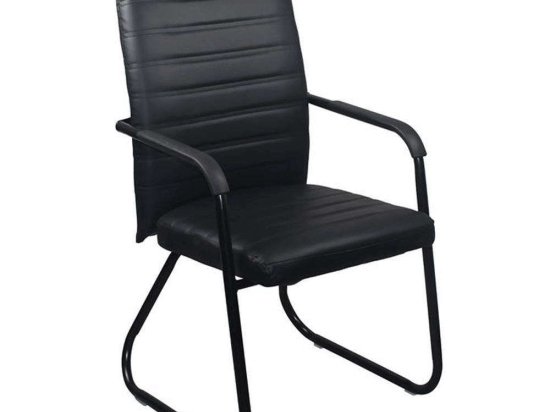 Πολυθρόνα Επισκέπτη Collet ΕΟ555,6 Χρώμιο/Pu Black 54x60x96cm