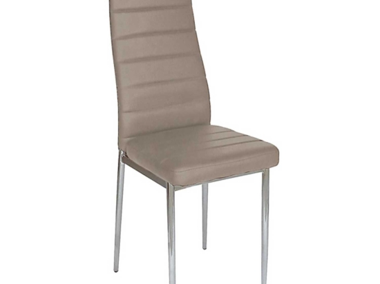 Καρέκλα Aliana Χρωμίου Καπουτσίνο 11-1560 42Χ50Χ95cm Μέταλλο,Τεχνόδερμα