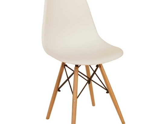 Καρέκλα Loft White 10-0112 46X55X81cm Polypropylene, Wood, Metal