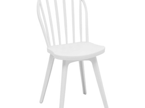 Καρέκλα Οβάλ Mirella White 20-0231 47Χ54Χ91cm Σετ 4τμχ