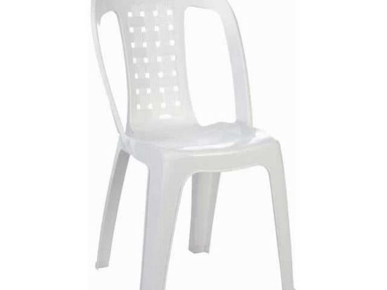 Καρέκλα Πλαστική Estella White 02-0154 Siesta