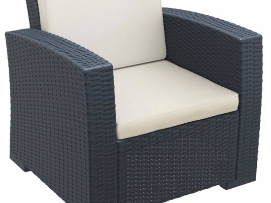 Μαξιλάρι Καθίσματος Monaco White 53-0170 58X58X7cm Siesta Πολυέστερ