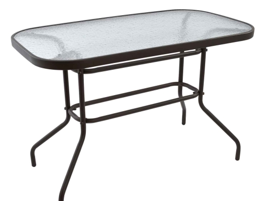 Τραπέζι Adam HM5020.02 110x60x71cm Μεταλλικό Brown